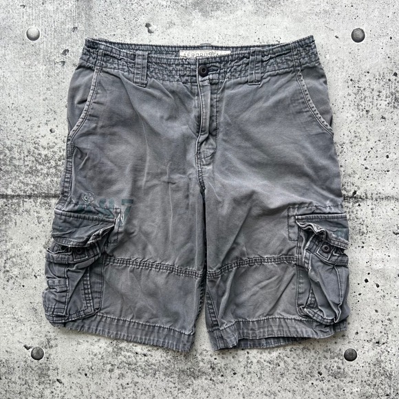 Aeropostale Other - Y2K Aeropostale Shorts Men 32 Gray Cargo Utility Ripstop Grunge Skater